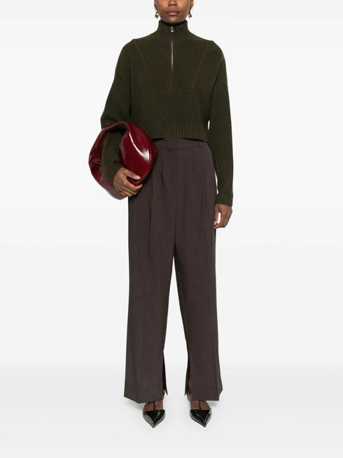 STAUD CROPPED HAMPTON SWEATER